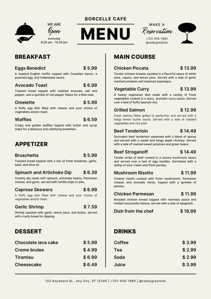 5 Best Restaurant Menu Templates [Includes Free Resources] - Restaurant Menu Templates -