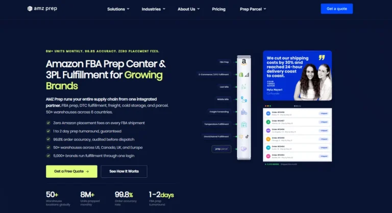Amz Prep Homepage Above-The-Fold Section