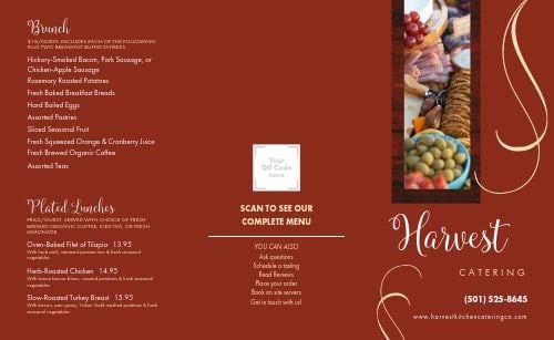 Charcuterie Catering Takeout Menu Template