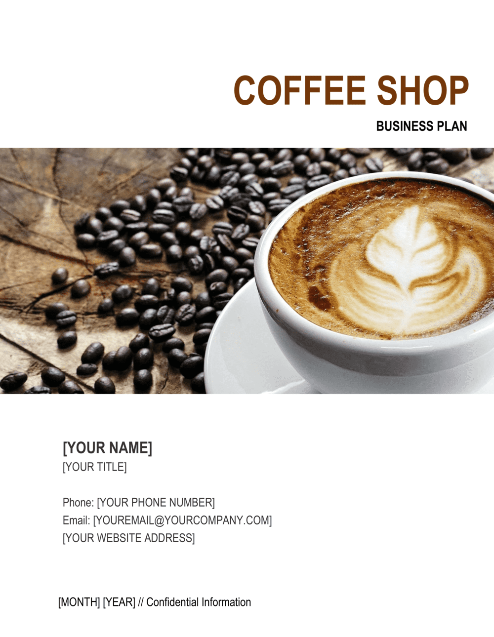 coffee shop business plan templates