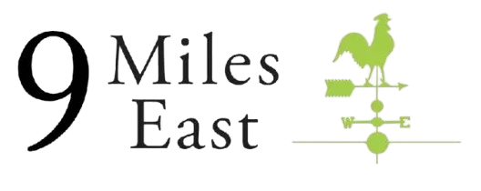 9 Miles East's logo, one of Metrobi's top customers in the Farm industry.
